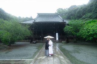 雨の日だからこそ出会う景色　妙本寺撮影