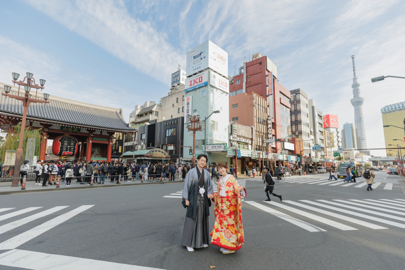 和装で浅草巡り