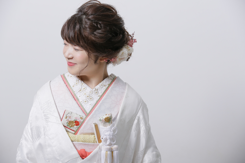 白無垢コーディネート＋ドライフラワー