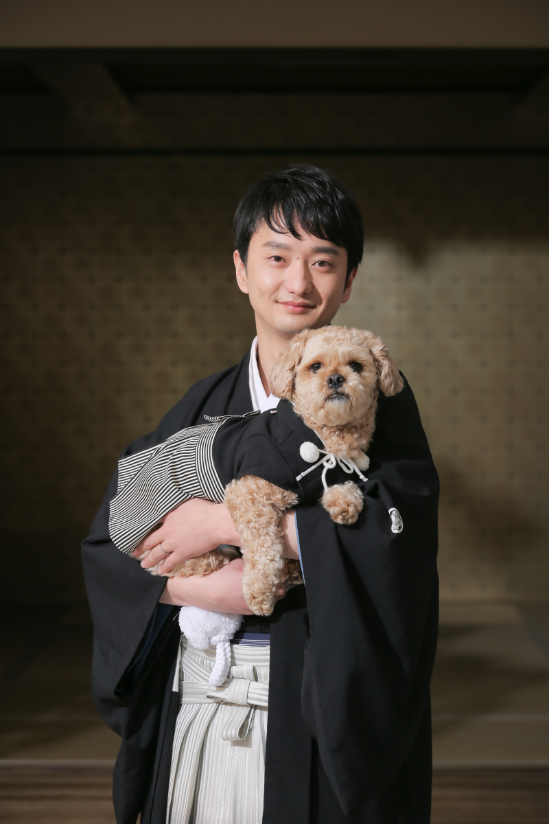 愛犬とスタジオ撮影♪