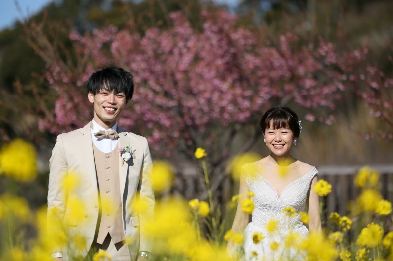 菜の花と一緒に