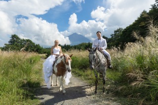 富士山が見える！乗馬ロケーション
