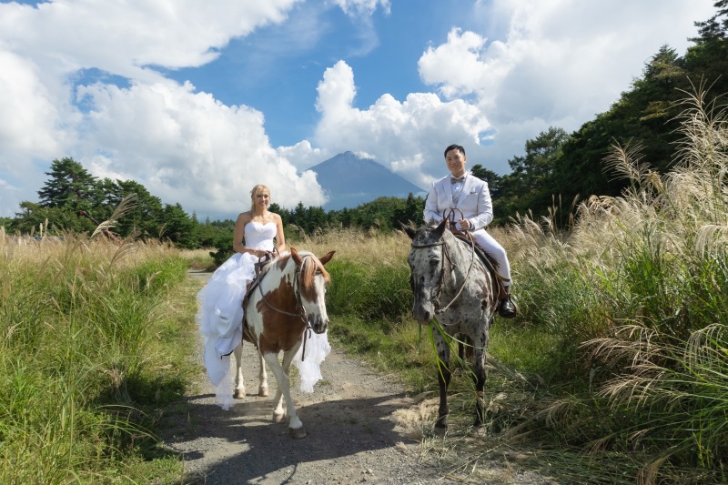 富士山が見える!乗馬ロケーション