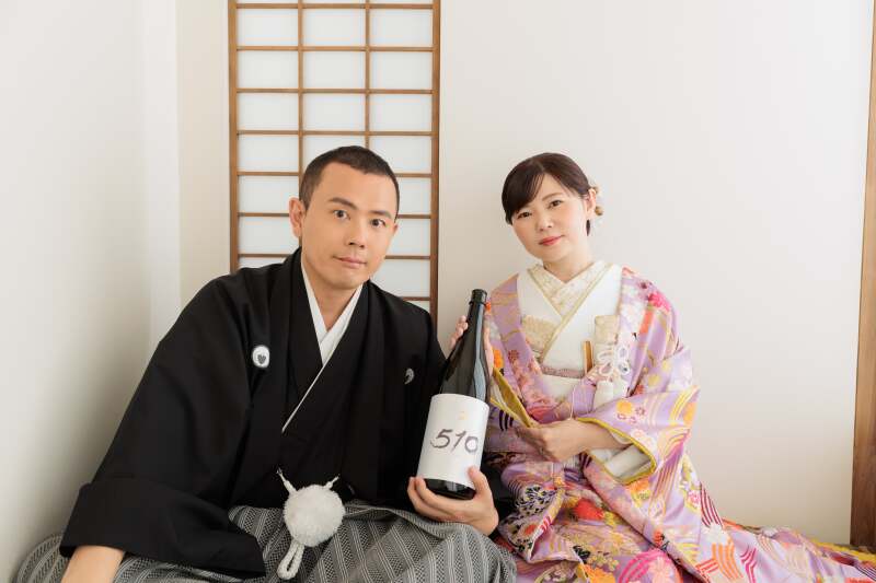 名前入りのボトルと一緒に