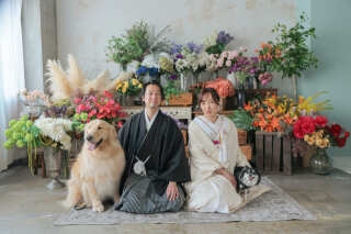 愛犬と残すウエディングフォト♪