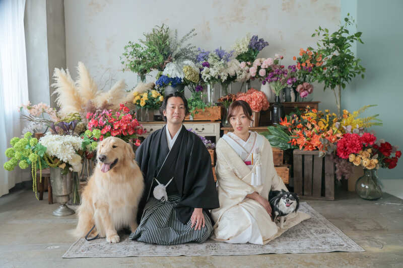 愛犬と残すウエディングフォト♪