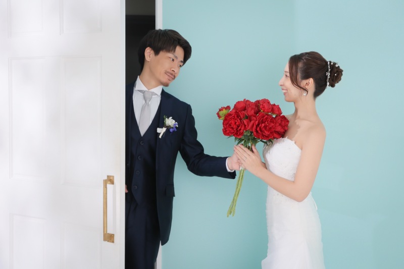 サプライズのお花