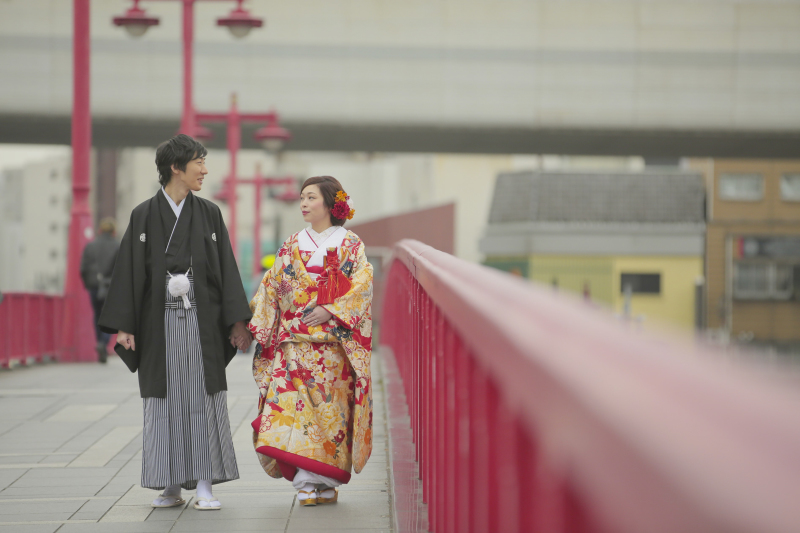 吾妻橋の上を、散歩。