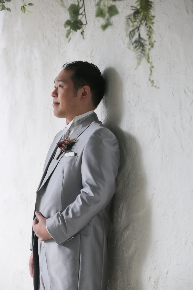 ご新郎様のソロカットから撮影スタート