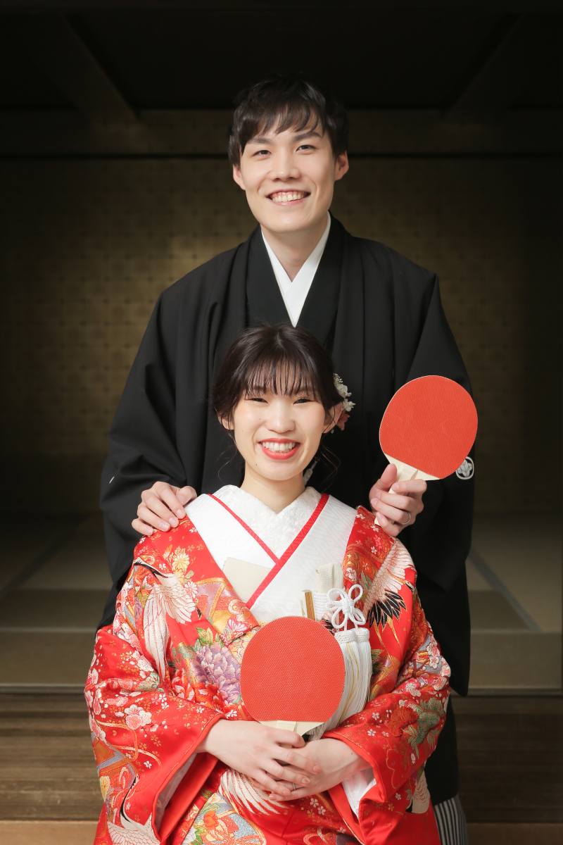 思い出のポーズの再現も