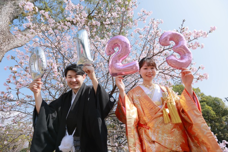 バルーンを持って