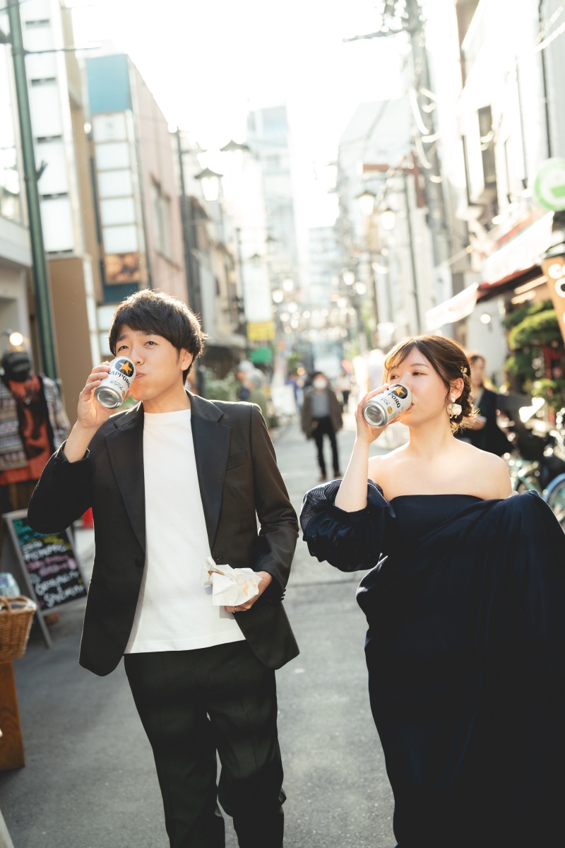 ビールとおつまみ片手に