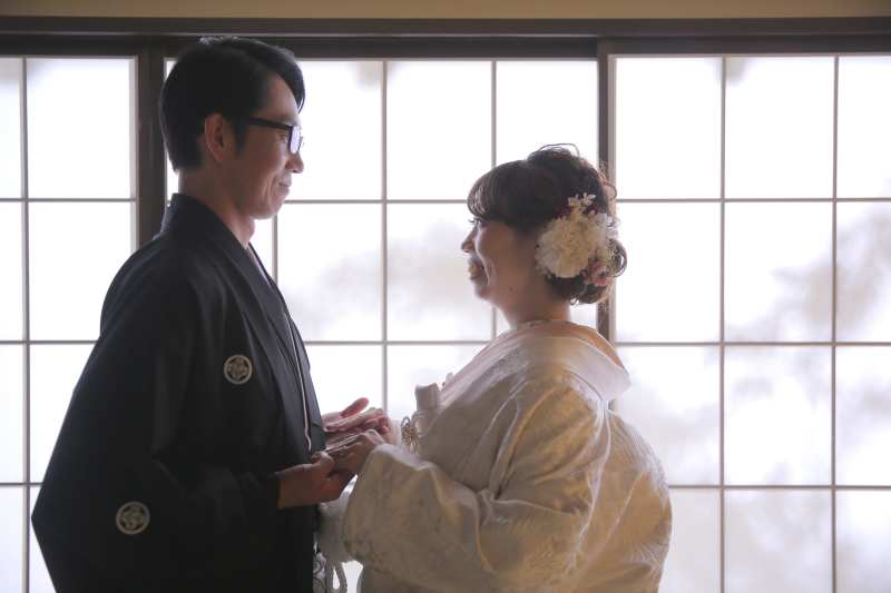 屋内庭園スタジオにて