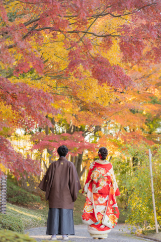 紅葉の花田苑撮影