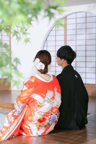 屋内庭園スタジオで和装2着撮影！