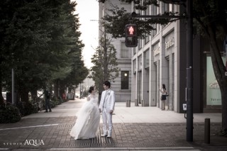 丸の内でウェディングフォト
