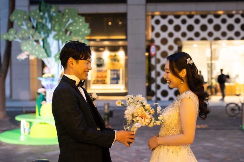 花ブーケをご新婦様へ