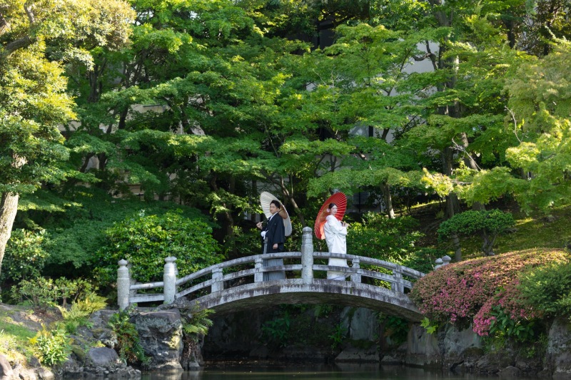 新緑と一緒に