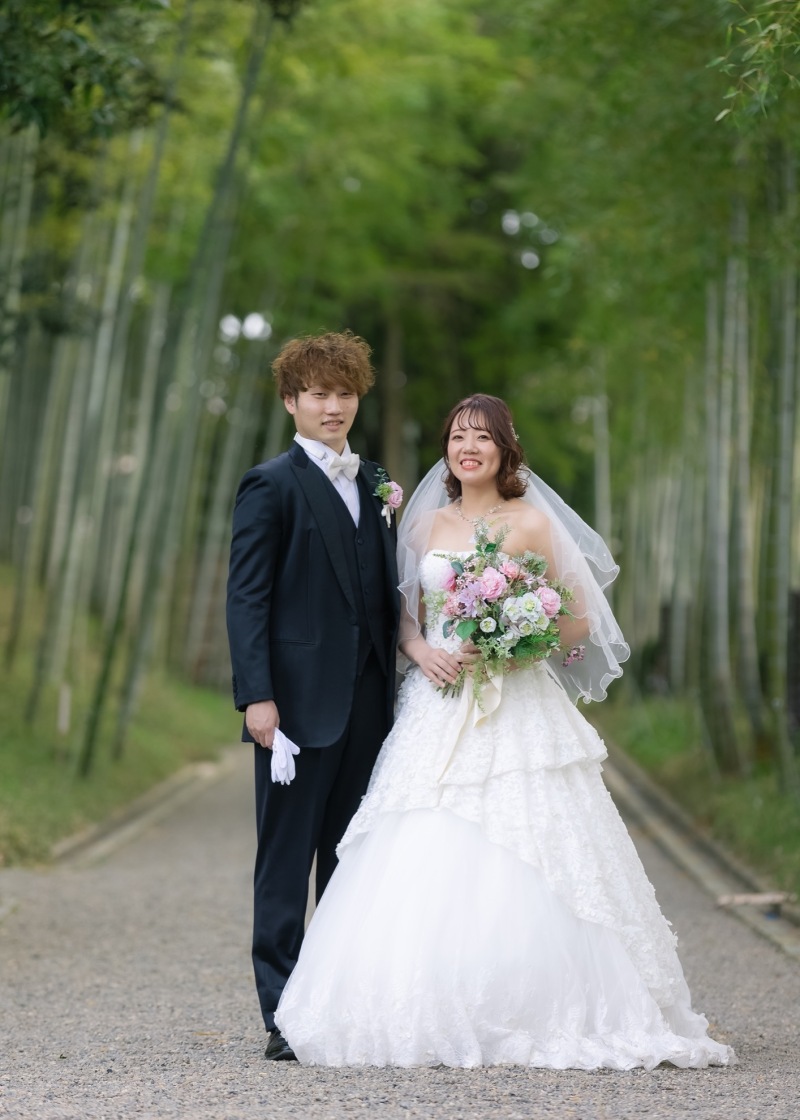 ドレスで和庭園ロケーション