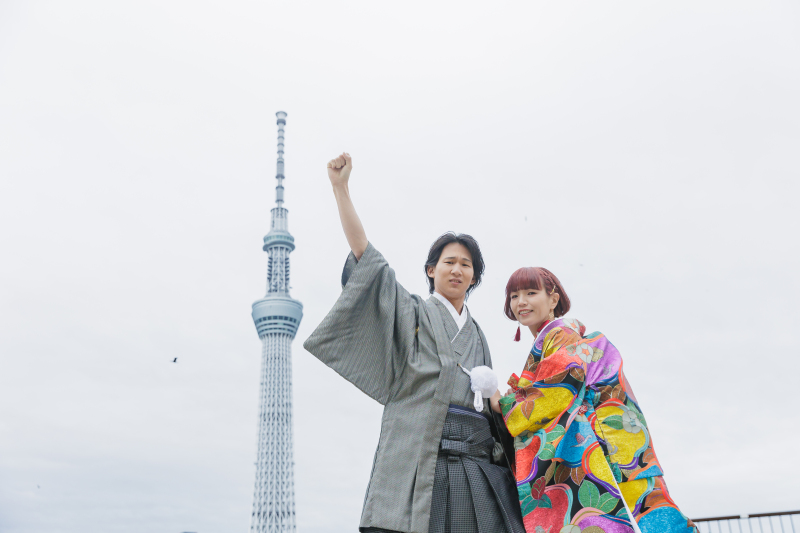 スカイツリーとパシャリ