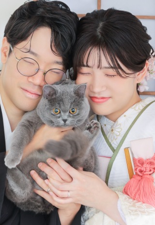 屋内庭園で猫ちゃんとの撮影♪