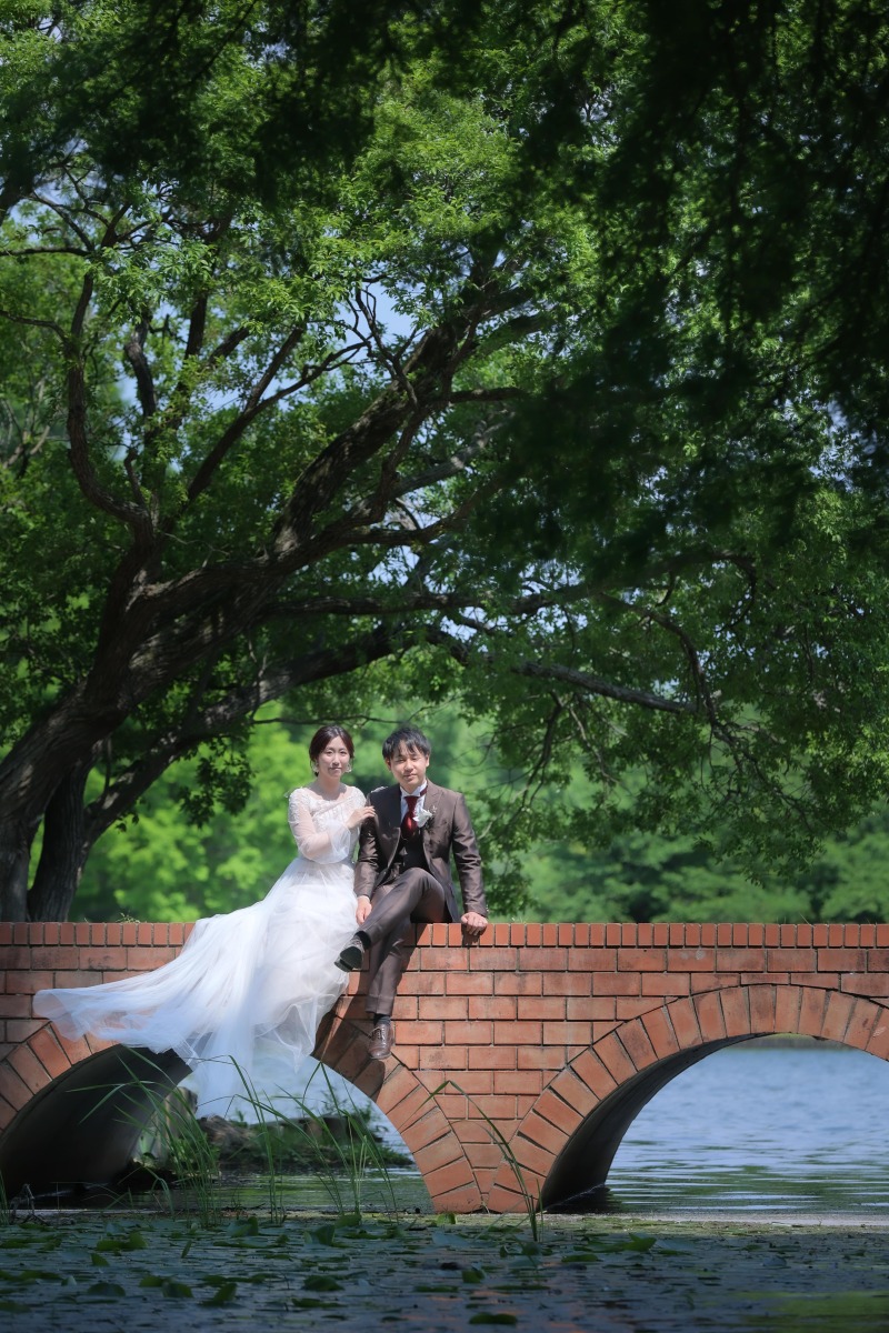 水元公園の橋で