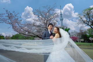 桜&スカイツリー