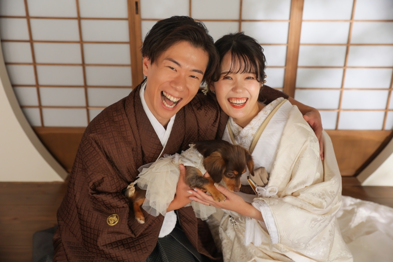 ワンちゃんと一緒に撮影しましょう!