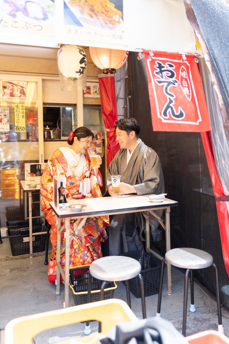 風情ある居酒屋にて