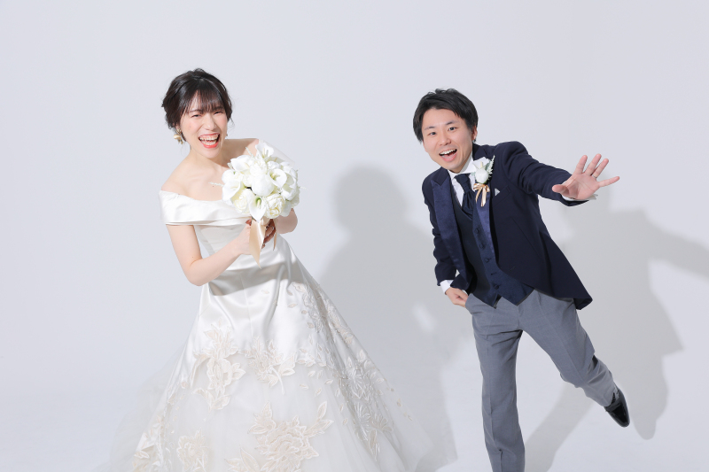 和装洋装のスタジオ撮影