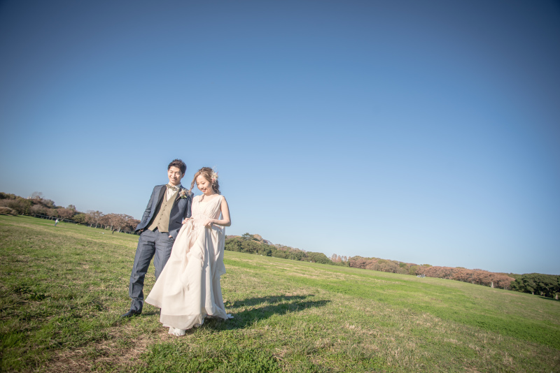 公園で爽やかに残すウェディングフォト