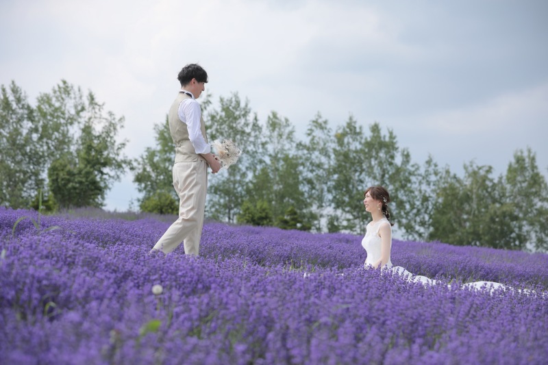 ご新郎様に歩いてもらい