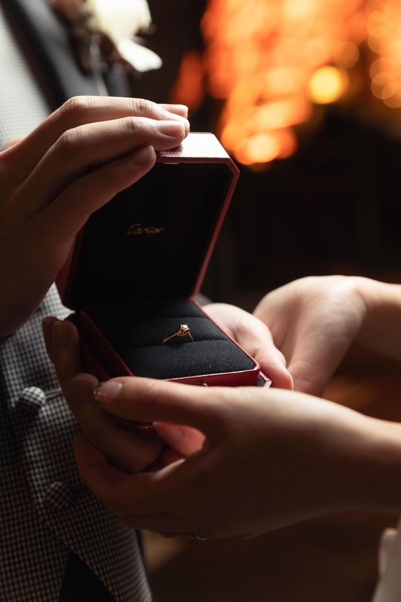 指輪のクローズアップ