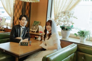 レトロな喫茶店で