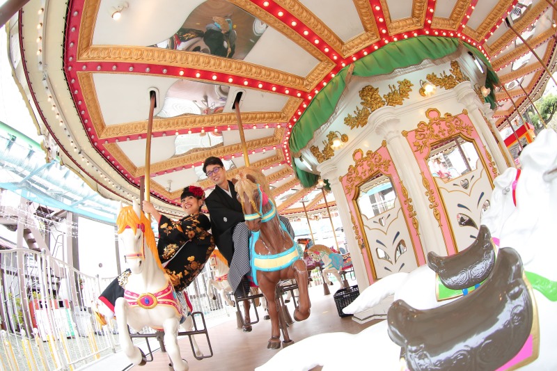 遊園地×和装のコラボ!?