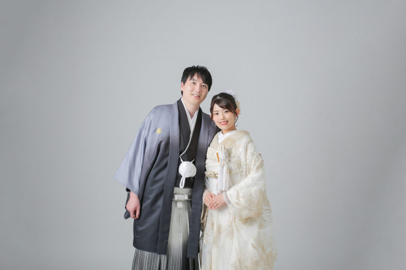 柴犬×白無垢×レース打掛