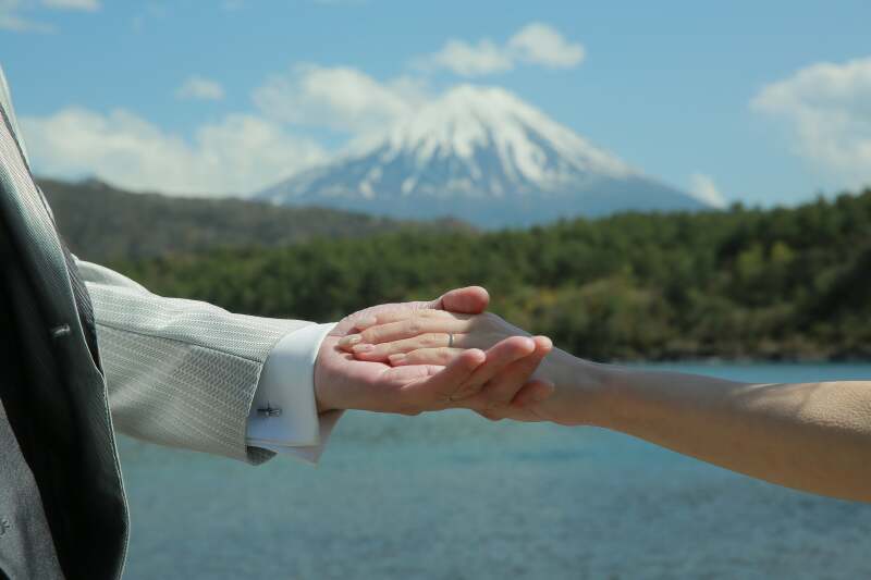 富士山と一緒に