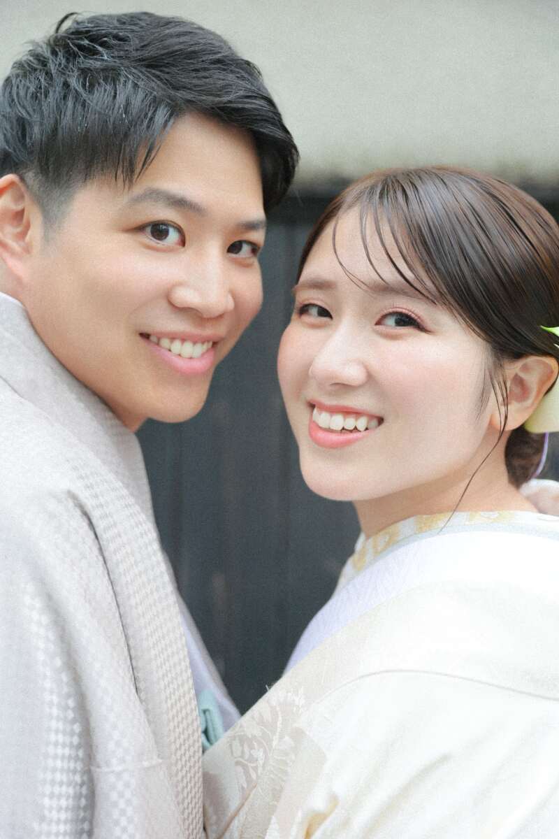 お二人の笑顔で