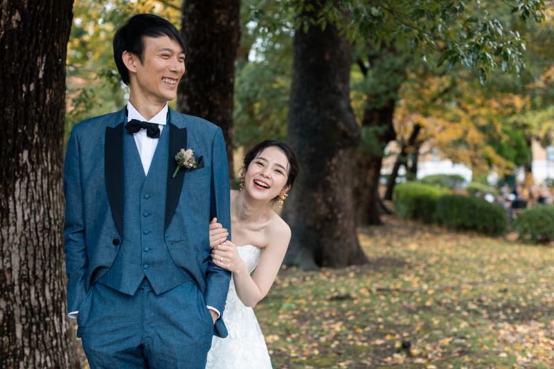 ご新郎様の後ろから