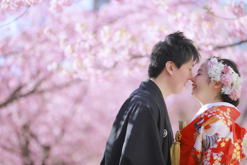 和装ロケ〜河津桜〜