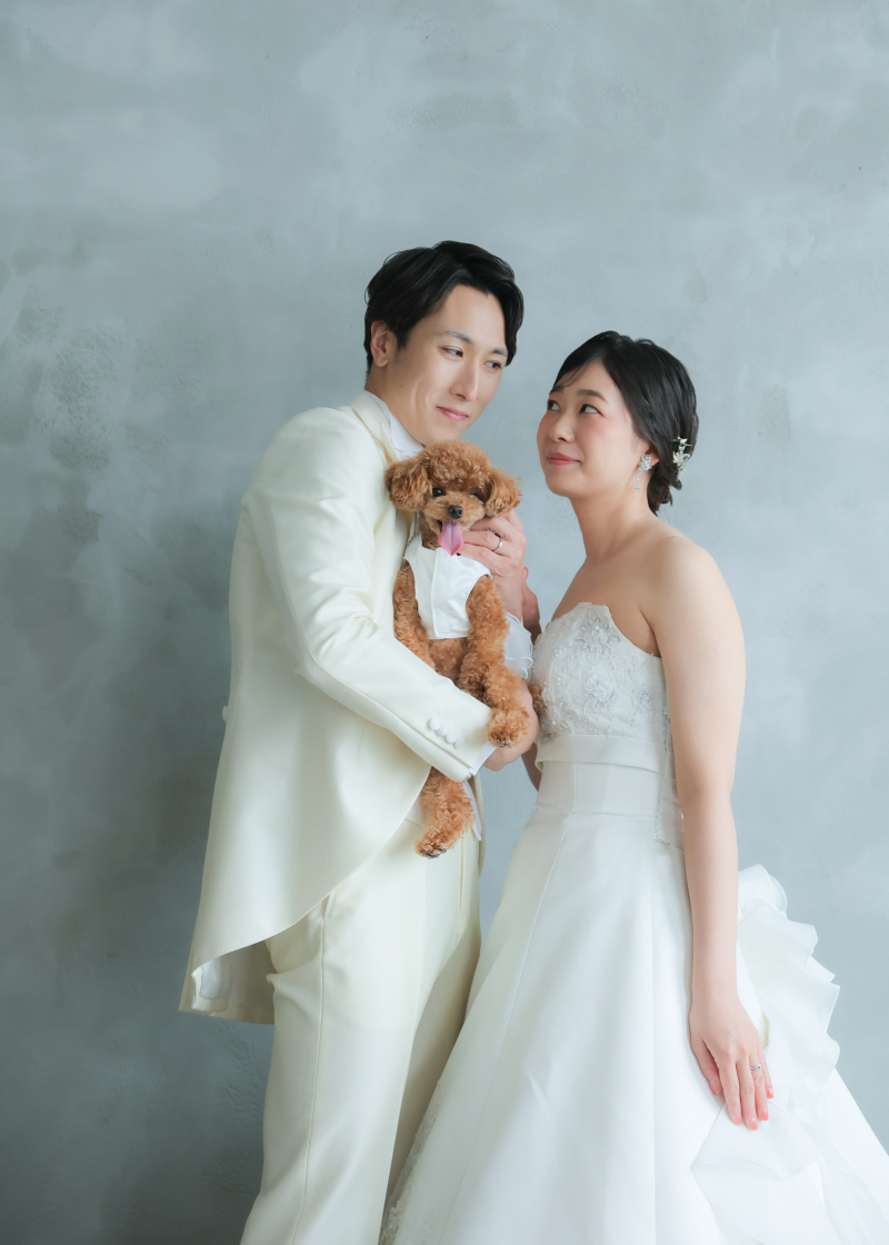 ワンちゃんとスリーショット