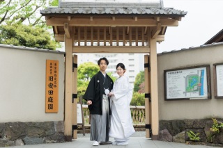 旧安田庭園＋東京駅