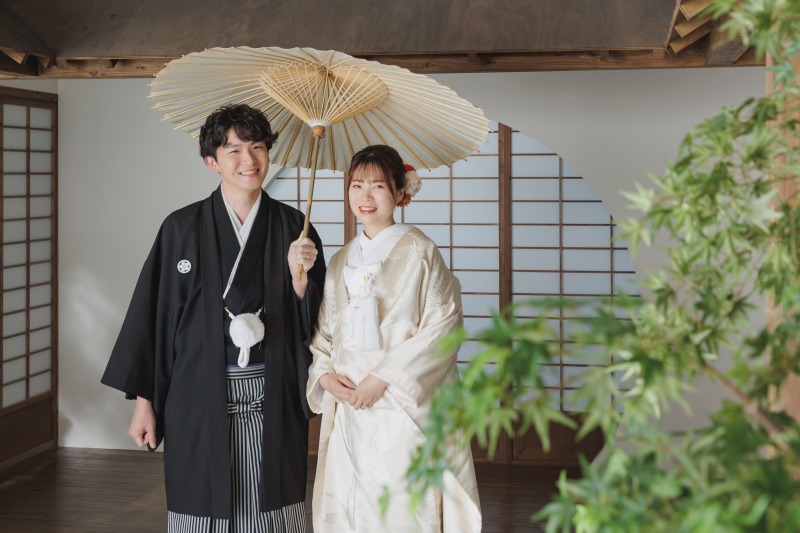 はじめは屋内庭園での撮影