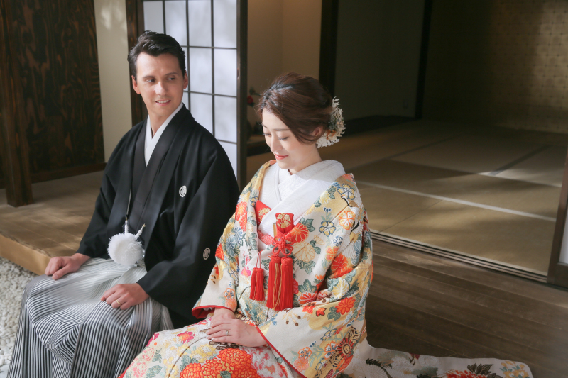 屋内庭園スタジオ　色打掛&白無垢