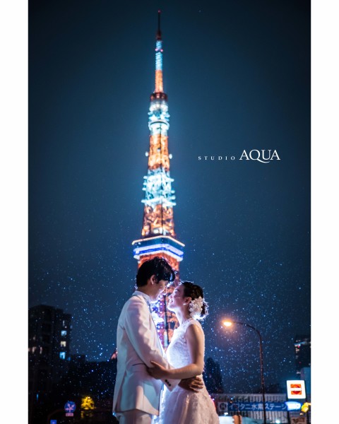 雨降る東京タワー