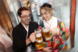 ホッピー通りの居酒屋で乾杯！