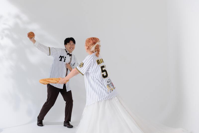 ユニフォームを着て