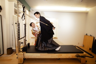 ピラティススタジオで撮影！？