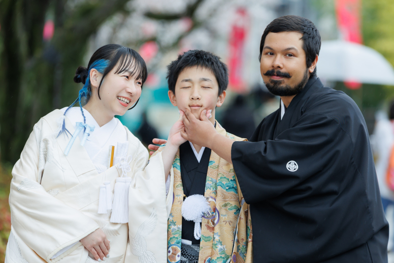 息子さんと！