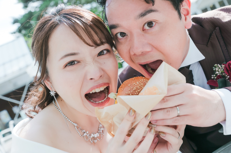 ハンバーガーを食べました